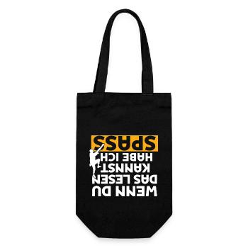Wenn du das lesen kannst habe ich Spass Boulder Kl - Geschenkbeutel für Flaschen - Schwarz - Vorne