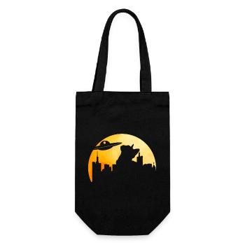 Alien Alien Cat - Gift Bag for Bottles - black - Front