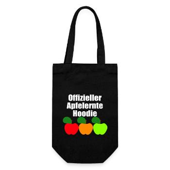 Offizieller Apfelernte Hoodie - Geschenkbeutel für Flaschen - Schwarz - Vorne