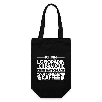 Logopädie Logopädin - Geschenkbeutel für Flaschen - Schwarz - Vorne