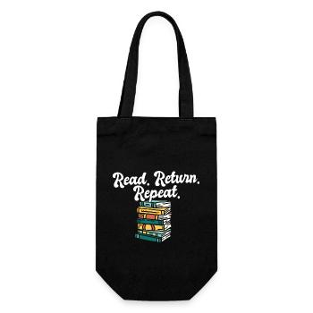 Librarian Read Return Repeat Library Worker Book - Geschenkbeutel für Flaschen - Schwarz - Vorne
