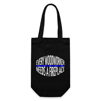 Joke Quote Wood Cabinetmaker Hearbeat - Gift Bag for Bottles - black - Front