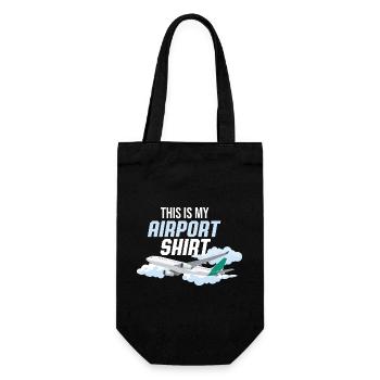 This Is My Airport Shirt Vacation Trip Traveler - Gift Bag for Bottles - black - Front