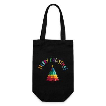 Joyeux Noël / Merry Christmas - Gift Bag for Bottles - black - Front