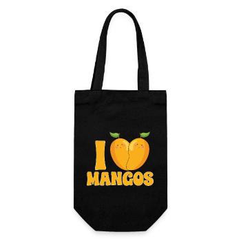 Mango Frucht Mango - Geschenkbeutel für Flaschen - Schwarz - Vorne