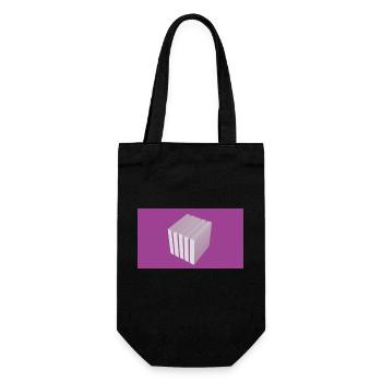 Cube - Gift Bag for Bottles - black - Front