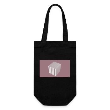 Würfel - Geschenkbeutel für Flaschen - Schwarz - Vorne