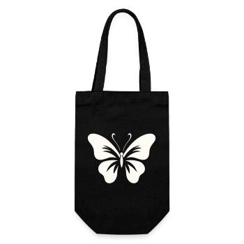 Bold Butterfly - Gift Bag for Bottles - black - Front
