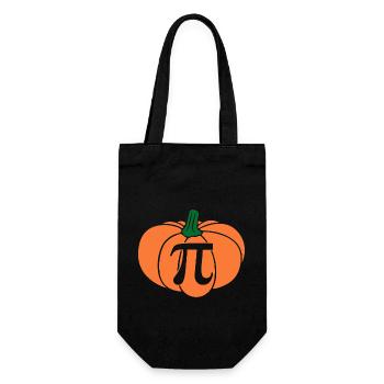 Pumpkin Pie Pi Math Teacher Thanksgiving Pi Day - Gift Bag for Bottles - black - Front
