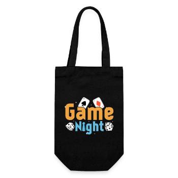 Game Night Nerd Gamer Tabletop Player - Geschenkbeutel für Flaschen - Schwarz - Vorne