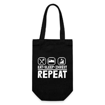 Manger Dormir Investir Repeat Trader Investisseur Marquer - Sac à bouteille - noir - Devant