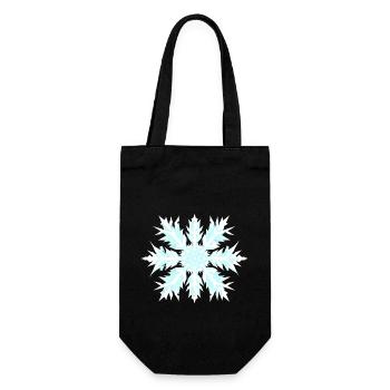 Snowflake White Skirt Christmas - Gift Bag for Bottles - black - Front