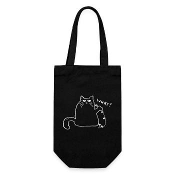 Cat, Kitten, Christmas Gift, Cat Lover - Gift Bag for Bottles - black - Front