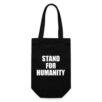 Stand for humanity - Geschenkbeutel für Flaschen - Schwarz - Vorne