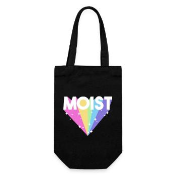 Moist Funny Meme Offensive Weird Cool Hilarious - Gift Bag for Bottles - black - Front