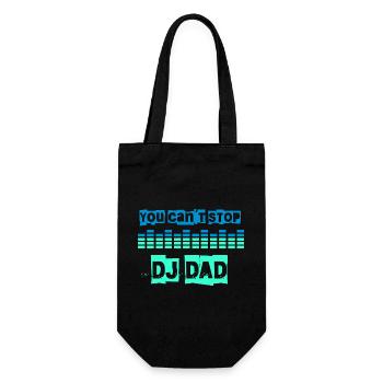 you can´t stop dj dad - Geschenkbeutel für Flaschen - Schwarz - Vorne