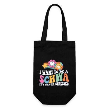 English Teacher ELA Life I Want to be a Schwa - Gift Bag for Bottles - black - Front