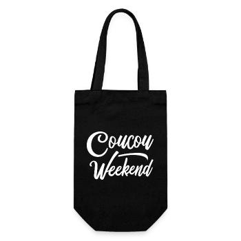 Coucou weekend - Sac à bouteille - noir - Devant