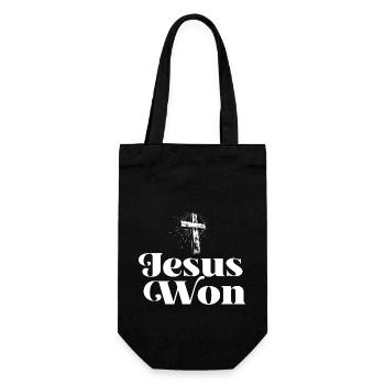 Religious Christian Jesus Won Jesus Holy Cross - Geschenkbeutel für Flaschen - Schwarz - Vorne