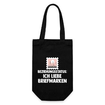 Philatelie Briefmarkensammlung Briefmarkensammler - Geschenkbeutel für Flaschen - Schwarz - Vorne