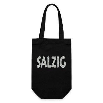 Salzig-Sauer-Wütend - Geschenkbeutel für Flaschen - Schwarz - Vorne