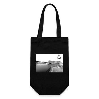 View of the "Ponte della Costituzione" - Gift Bag for Bottles - black - Front
