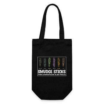 Sauge Smudge bâtons guérison spirituelle prière païenne - Sac à bouteille - noir - Devant