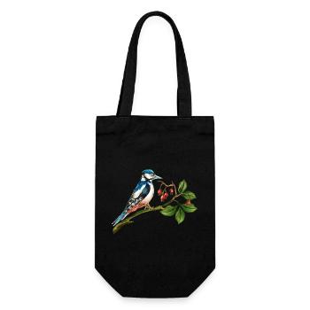 Oiseau coloré - Sac à bouteille - noir - Devant