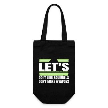 disarmament anti war flower power birthday present - Gift Bag for Bottles - black - Front