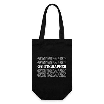 Cartographe Cartographe Créateur de cartes Géographie - Sac à bouteille - noir - Devant