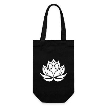 Lotus Flower - Zen Attitude - Introspection - Gift Bag for Bottles - black - Front