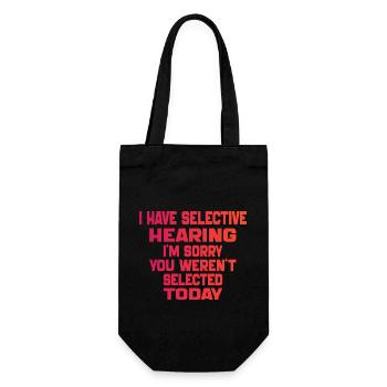 I'm sorry you weren't selected today - Gift Bag for Bottles - black - Front