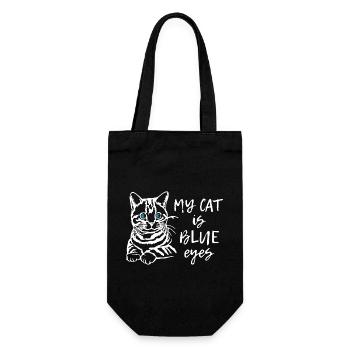 Mon chat a les yeux bleus - Sac à bouteille - noir - Devant
