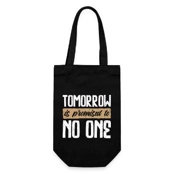 Demain n’est promis à personne - Thoughtful Design - Sac à bouteille - noir - Devant