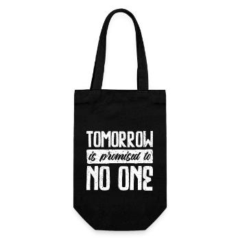 Demain n’est promis à personne - Thoughtful Design - Sac à bouteille - noir - Devant
