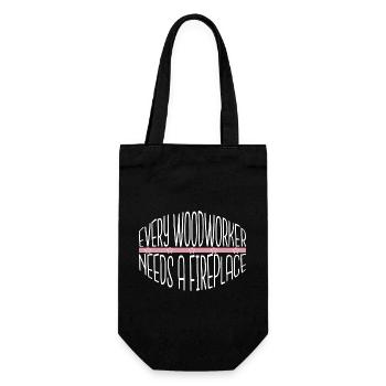 quote tools happy joke carpenter jokes forester - Geschenkbeutel für Flaschen - Schwarz - Vorne