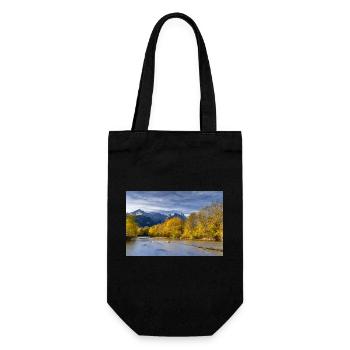Ambiance automnale sur le Loisach avec la Zugspitze - Sac à bouteille - noir - Devant