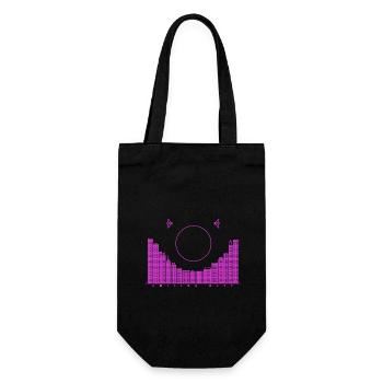 SmilingCity - lila Version - Geschenkbeutel für Flaschen - Schwarz - Vorne
