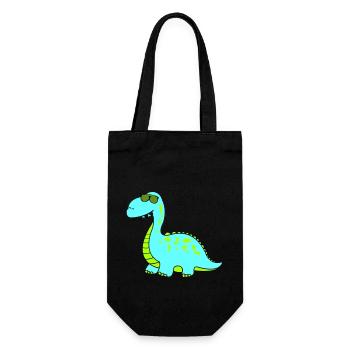 dino cool - Geschenkbeutel für Flaschen - Schwarz - Vorne