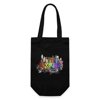 Augsburg in Graffiti Design Geschenk - Geschenkbeutel für Flaschen - Schwarz - Vorne