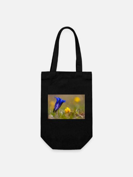 Enzian - Geschenkbeutel für Flaschen - Schwarz