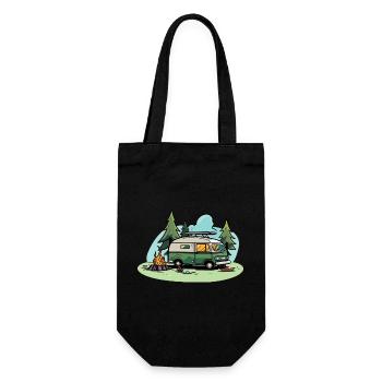 Vanlife - Geschenkbeutel für Flaschen - Schwarz - Vorne