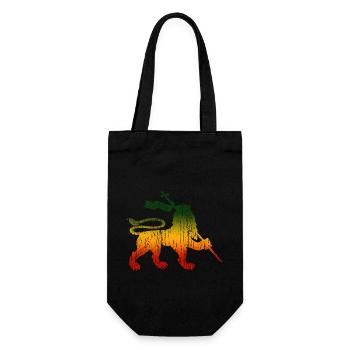 Reggae Musik Rastafari Jamaika - Geschenkbeutel für Flaschen - Schwarz - Vorne