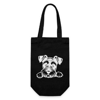 Chien chiot chien mignon Corgi aquarelle Art Cartoon Wof - Sac à bouteille - noir - Devant