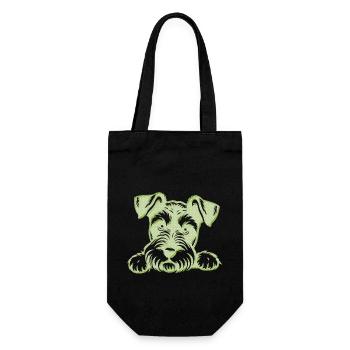 Chien chiot chien mignon Corgi aquarelle Art Cartoon Wof - Sac à bouteille - noir - Devant