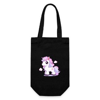 Hübsches Einhorn - Geschenkbeutel für Flaschen - Schwarz - Vorne