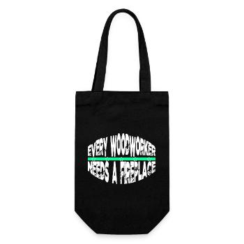Logging Woodcutter Carpenter Funny Tshirts Jokes - Gift Bag for Bottles - black - Front