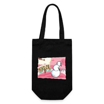 Snowman Cold As Balls Xmas Funny Christmas - Gift Bag for Bottles - black - Front