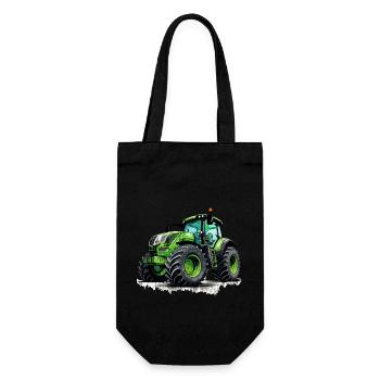 Farmer & Farmer Tractor Gift for Farmer - Gift Bag for Bottles - black - Front