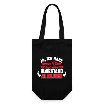 Albanische Flagge Albanischer Adler Shqiponja - Geschenkbeutel für Flaschen - Schwarz - Vorne
